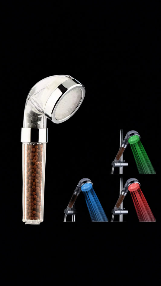 Pommeau de douche Flash LED Mineral